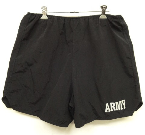 画像: アメリカ軍 US ARMY ナイロン トレーニングショーツ BLACK (USED) 「Shorts」 入荷しました。