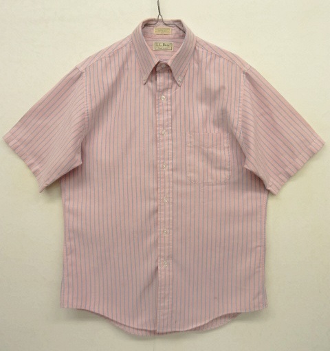 画像: 80'S LL Bean オックスフォード 半袖 BDシャツ ストライプ USA製 (VINTAGE) 「S/S Shirt」 入荷しました。