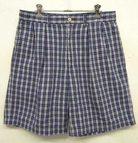 画像: 90'S RALPH LAUREN "TYLER SHORT" ツープリーツ シアサッカーショーツ チェック柄 (VINTAGE) 「Shorts」 入荷しました。