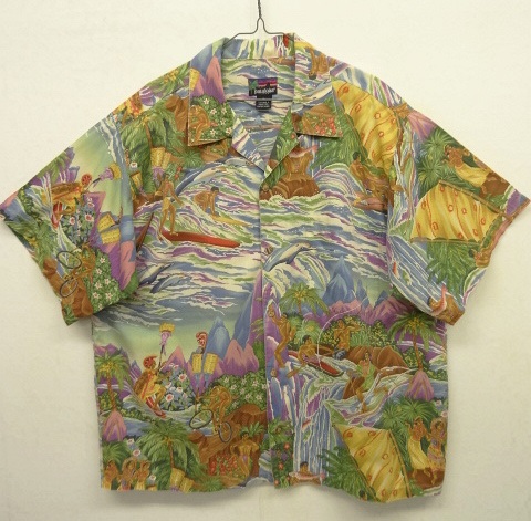 画像: 90'S PATALOHA "EUGENE SAVAGE" 半袖 アロハシャツ メニュー柄 オリジナル (VINTAGE) 「S/S Shirt」 入荷しました。