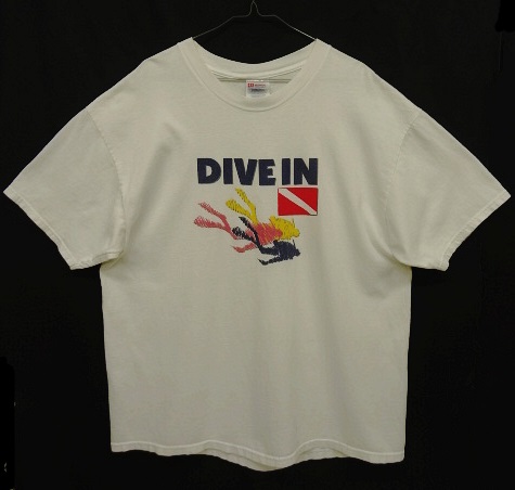 画像: 90'S DIVE IN 両面プリント 半袖 Tシャツ ホワイト USA製 (VINTAGE) 「T-Shirt」 入荷しました。