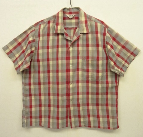 画像: 50'S BOND 三角タグ コットン 半袖 オープンカラーシャツ チェック柄 (VINTAGE) 「S/S Shirt」 入荷しました。