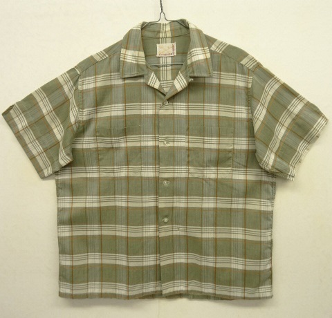 画像: 50'S SANDY MAC DONALD コットン 半袖 オープンカラーシャツ チェック柄 (VINTAGE) 「S/S Shirt」 入荷しました。