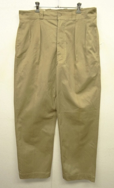 画像: 50'S フランス軍 M52 プリーツ入り チノパンツ BEIGE 34 (VINTAGE) 「Bottoms」 入荷しました。