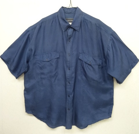 画像: シルク100% フラップ付きポケット 半袖 シャツ ネイビー (VINTAGE) 「S/S Shirt」 入荷しました。