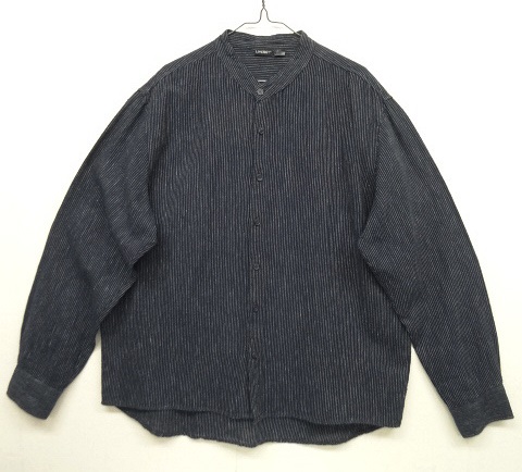 画像: LIVERGY リネン/コットン ノーカラーシャツ ステッチストライプ (VINTAGE) 「L/S Shirt」 入荷しました。