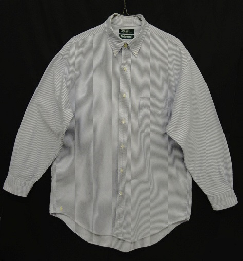 画像: 90'S RALPH LAUREN "THE BIG OXFORD" オックスフォード BDシャツ 裾ロゴ ストライプ (VINTAGE) 「L/S Shirt」 入荷しました。