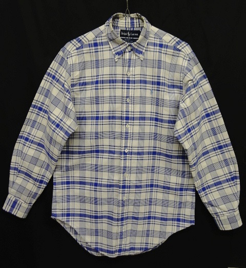 画像: 90'S RALPH LAUREN オックスフォード BDシャツ チェック柄 USA製 (VINTAGE) 「L/S Shirt」 入荷しました。