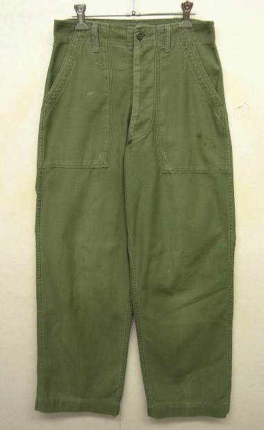 画像: 60'S アメリカ軍 US ARMY "OG107" 初期モデル コットンサテン 平ボタン ベイカーパンツ (VINTAGE) 「Bottoms」 入荷しました。