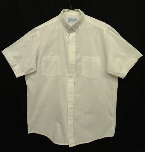 画像: 70'S R.J.TOOMEY CO "CLERICAL COLLAR" フライフロント 半袖シャツ ホワイト USA製 (VINTAGE) 「S/S Shirt」 入荷しました。