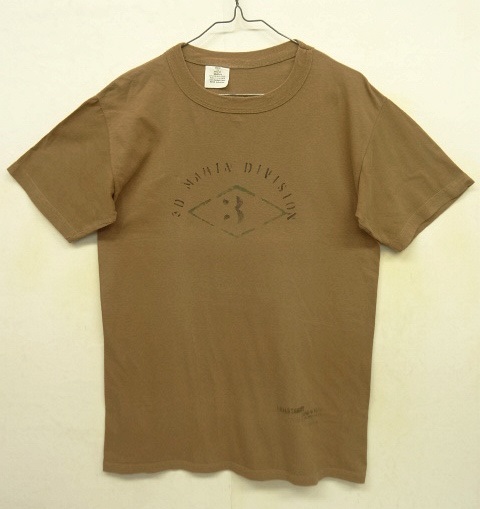 画像: 90'S アメリカ軍 USMC "3rd MARINE DIVISION" ステンシル入り 半袖Tシャツ ブラウン (VINTAGE) 「T-Shirt」 入荷しました。