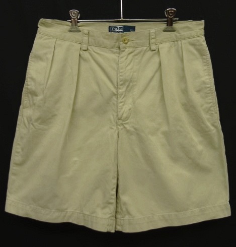 画像: 90'S RALPH LAUREN "TYLER SHORT" ツープリーツ チノショーツ ベージュ (VINTAGE) 「Shorts」 入荷しました。