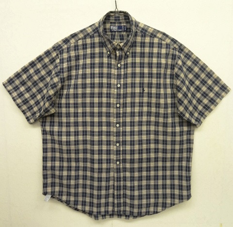 画像: 90'S RALPH LAUREN コットン 半袖 BDシャツ チェック柄 カナダ製 (VINTAGE) 「S/S Shirt」 入荷しました。