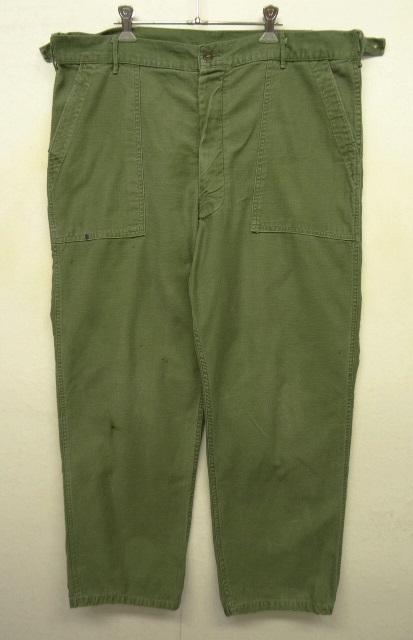 画像: 60'S アメリカ軍 US ARMY "OG107" 初期モデル コットンサテン 平ボタン ベイカーパンツ (VINTAGE) 「Bottoms」 入荷しました。