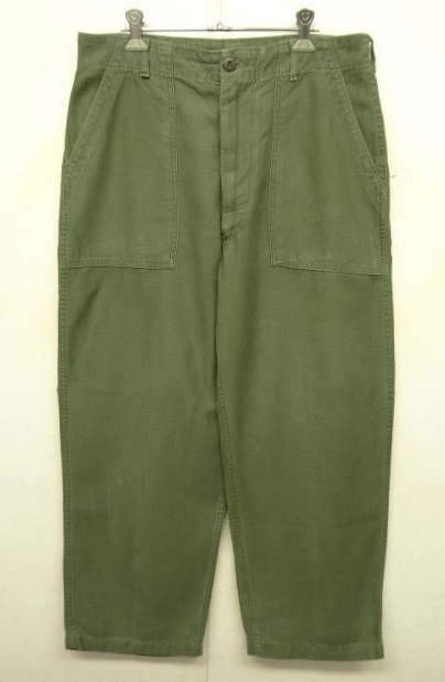 画像: 70'S アメリカ軍 US ARMY "OG107" コットンサテン ベイカーパンツ W34L29 (VINTAGE) 「Bottoms」 入荷しました。