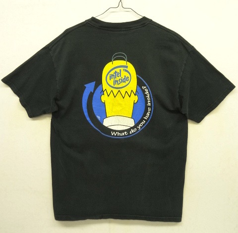 画像: 90'S INTEL INSIDE "SIMPSONS" 両面プリント Tシャツ ブラック (VINTAGE) 「T-Shirt」 入荷しました。