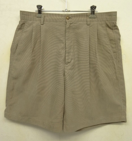 画像: CLAIBORNE ツープリーツ ワイドショーツ ベージュ系チェック (VINTAGE) 「Shorts」 入荷しました。