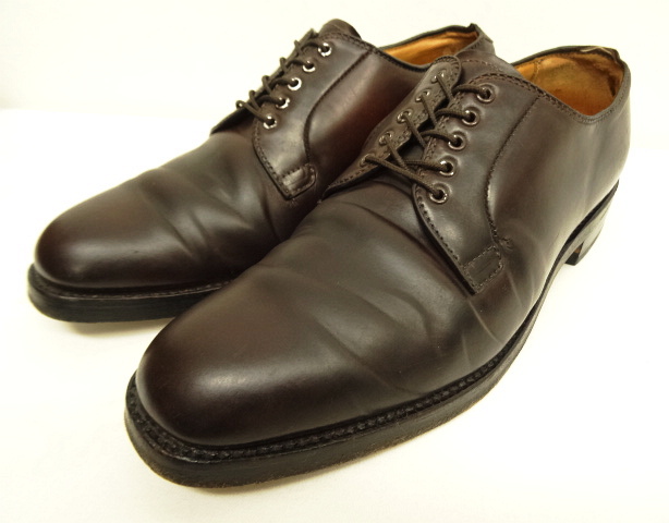 画像: ALDEN x BROOKS BROTHERS 1351 コードバン プレーントゥ レザーシューズ バーガンディ USA製 (USED) 「Shoes」 入荷しました。