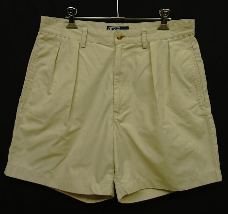 画像: 90'S RALPH LAUREN "ANDREW SHORT" ツープリーツ チノショーツ ライトベージュ (VINTAGE) 「Shorts」 入荷しました。