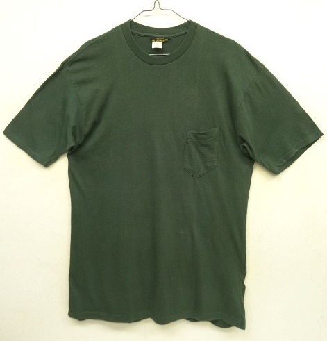 画像: 70'S UNKNOWN シングルステッチ 耳付きポケット 半袖 Tシャツ ダークグリーン (VINTAGE) 「T-Shirt」 入荷しました。