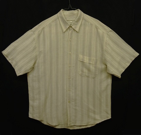 画像: 90'S PERRY ELLIS リネン/コットン 半袖シャツ ストライプ (VINTAGE) 「S/S Shirt」 入荷しました。