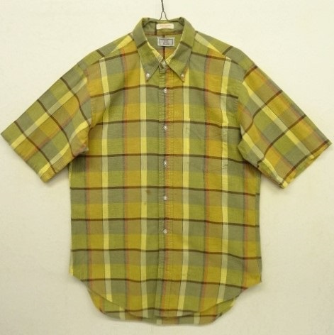 画像: 60'S BRILLS "6ボタン" 三点留め BDシャツ チェック柄 USA製 (VINTAGE) 「S/S Shirt」 入荷しました。