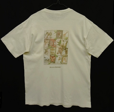 画像: 90'S BANANA REPUBLIC "アニマルプリント" ポケット付き Tシャツ USA製 (VINTAGE) 「T-Shirt」 入荷しました。