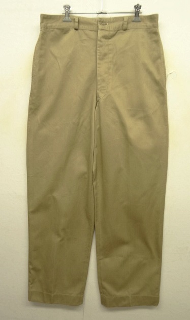 画像: 50'S アメリカ軍 USMC フラップ付きバックポケット ボタンフライ チノパンツ (VINTAGE) 「Bottoms」 入荷しました。