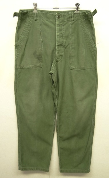 画像: 60'S アメリカ軍 US ARMY "OG107" 初期モデル コットンサテン 平ボタン ベイカーパンツ (VINTAGE) 「Bottoms」 入荷しました。