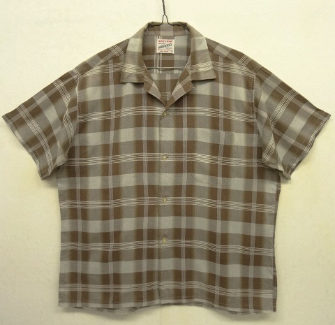 画像: 60'S NATIONAL コットン 半袖 オープンカラーシャツ オンブレチェック (VINTAGE) 「S/S Shirt」 入荷しました。