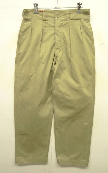 画像: 60'S フランス軍 M52 プリーツ入り チノパンツ BEIGE 21 (VINTAGE) 「Bottoms」 入荷しました。