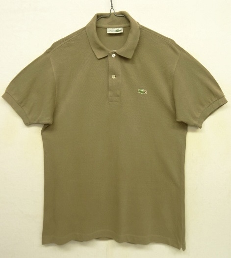 画像: 80'S CHEMISE LACOSTE ポロシャツ ダークベージュ フランス製 (VINTAGE) 「S/S Polo」 入荷しました。