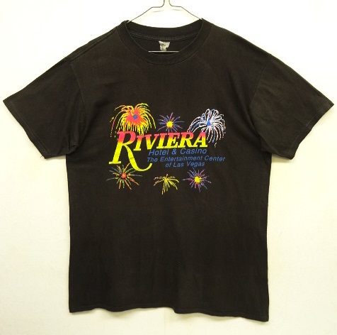 画像: 80'S RIVIERA HOTEL & CASINO シングルステッチ 半袖 Tシャツ ブラック (VINTAGE) 「T-Shirt」 入荷しました。