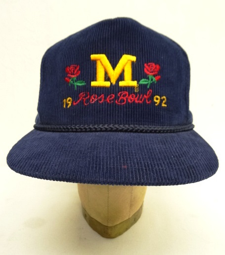 画像: 90'S ROSE BOWL 1992 UNIVERSITY OF MICHIGAN コーデュロイキャップ NAVY (DEADSTOCK) 「Cap」 入荷しました。