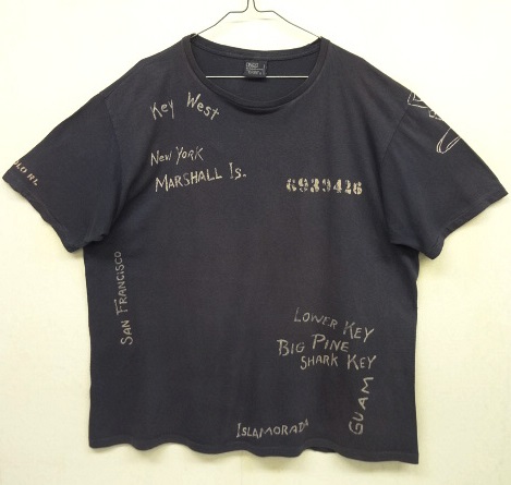 画像: 90'S RALPH LAUREN シングルステッチ 抜染プリント 半袖 Tシャツ ネイビー (VINTAGE) 「T-Shirt」 入荷しました。