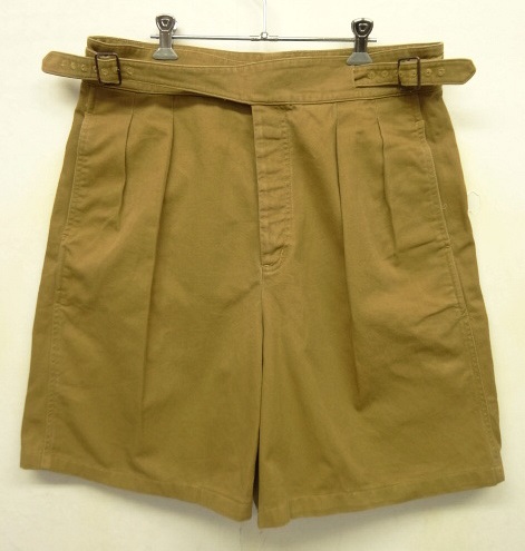 画像: 90'S J.CREW 旧タグ プリーツ入り グルカショーツ TAN (VINTAGE) 「Shorts」 入荷しました。