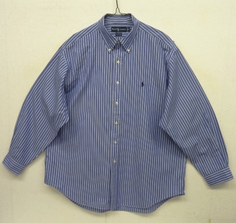 画像: 90'S RALPH LAUREN "YARMOUTH" ポプリン BDシャツ トリプルストライプ (VINTAGE) 「L/S Shirt」 入荷しました。