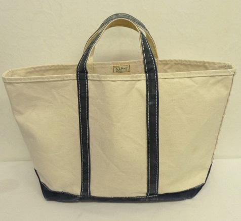 画像: 80'S LL Bean 2色タグ キャンバス トートバッグ ネイビー/オフホワイト USA製 (VINTAGE) 「Bag」 入荷しました。