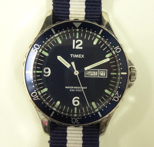 画像: J.CREW x TIMEX ダイバーズウォッチ ネイビー/ホワイトライン (USED) 「Accessorie」 入荷しました。