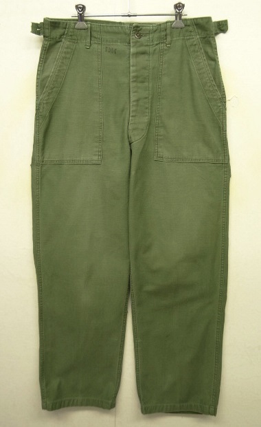 画像: 60'S アメリカ軍 US ARMY "OG107" 初期モデル コットンサテン 平ボタン ベイカーパンツ (VINTAGE) 「Bottoms」 入荷しました。