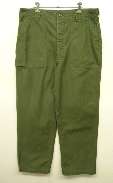 画像: 60'S アメリカ軍 US ARMY "OG107" コットンサテン 平ボタン ベイカーパンツ W38L31 (VINTAGE) 「Bottoms」 入荷しました。