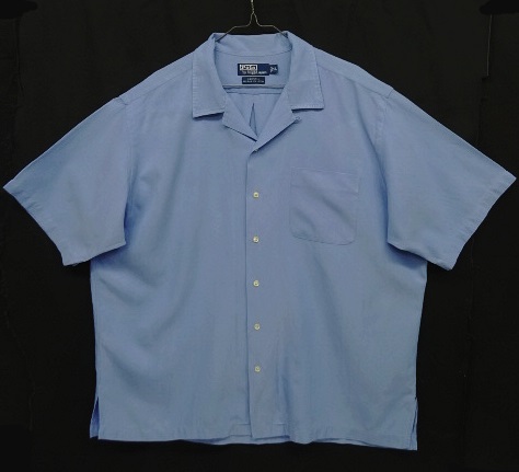 画像: 90'S RALPH LAUREN "CALDWELL" シルク/コットン 半袖 オープンカラーシャツ ライトブルー (VINTAGE) 「S/S Shirt」 入荷しました。