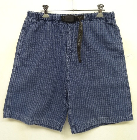 画像: 90'S GRAMICCI 旧ロゴ ベルト付き ショーツ インディゴ/チェック柄 USA製 (VINTAGE) 「Shorts」 入荷しました。