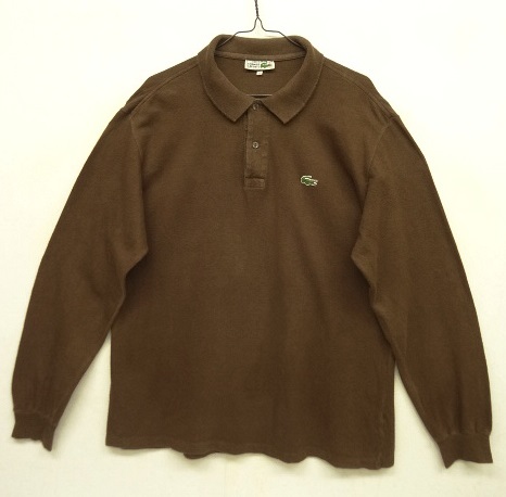 画像: 70'S CHEMISE LACOSTE 長袖 ポロシャツ ブラウン フランス製 (VINTAGE) 「L/S Shirt」 入荷しました。