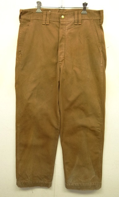 画像: 70'S ELY ダック ペインターパンツ ブラウン 42TALONジップ (VINTAGE) 「Bottoms」 入荷しました。