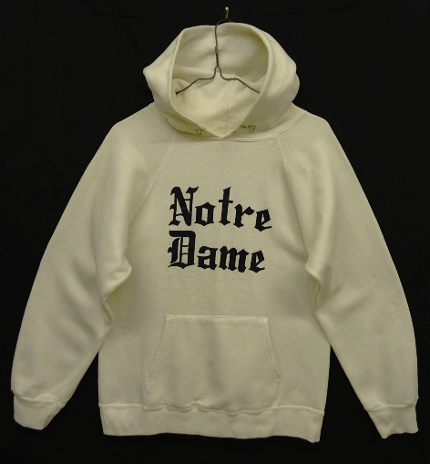 画像: 80'S CHAMPION "NOTRE DAME" トリコタグ スウェットパーカー ホワイト USA製 (VINTAGE) 「Parka」 入荷しました。