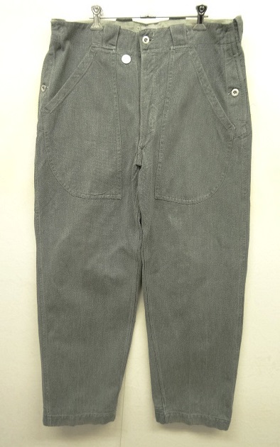 画像: 50'S スイス軍 前期型 メタルボタン デニム ワークパンツ グレー (VINTAGE) 「Bottoms」 入荷しました。