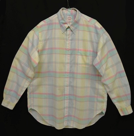 画像: 80'S BROOKS BROTHERS ポプリン BDシャツ パステルカラーチェック USA製 (VINTAGE) 「L/S Shirt」 入荷しました。