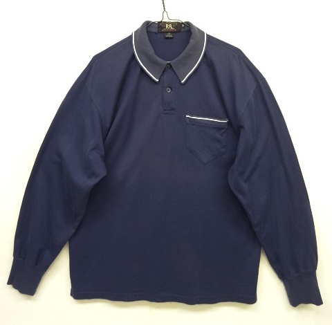 画像: 90'S RRL 初期 三ツ星タグ ポケット付き 長袖 ポロシャツ ネイビー (VINTAGE) 「L/S Shirt」 入荷しました。