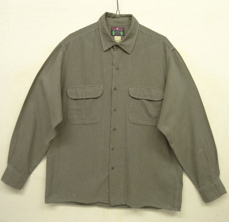 画像: 80'S BANANA REPUBLIC 旧タグ フラップ付きポケット ボックスシャツ ハウンドトゥース柄 (VINTAGE) 「L/S Shirt」 入荷しました。